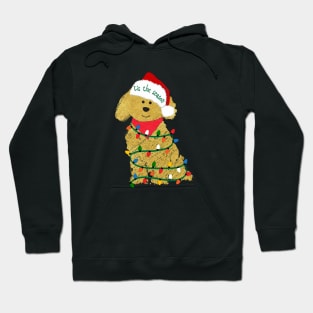 Goldendoodle  Decorated with Christmas Lights Hoodie